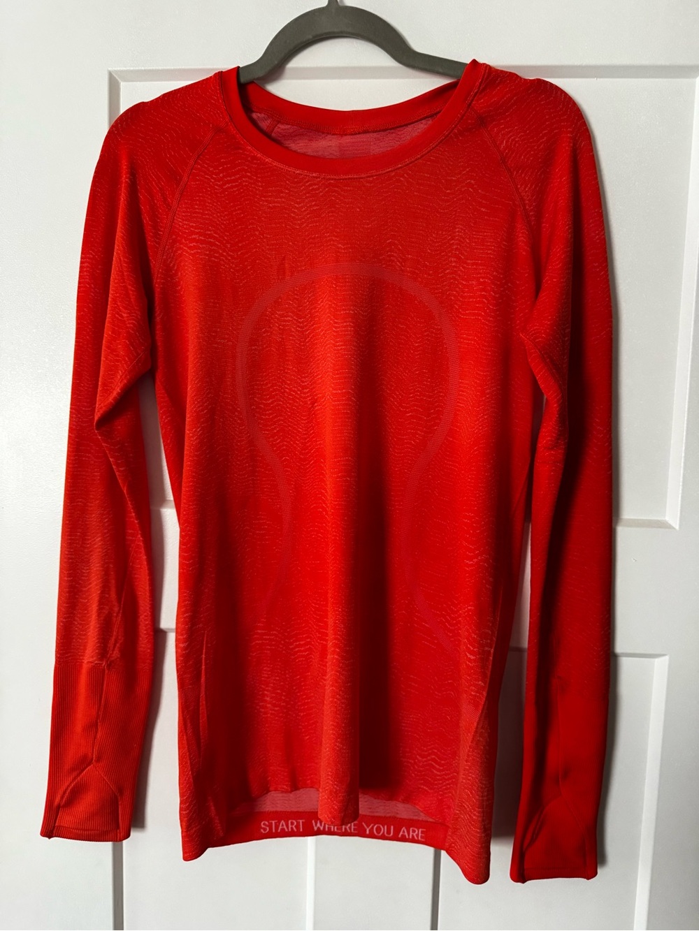 LuLuLemon Solar Orange Long Sleeve Swiftly Tech Active Top